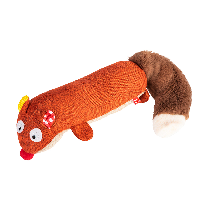 Іграшка для собак WAUDOG Fun Plush Лисиця, трикотаж, Ш 5 см, Д 18 см, M