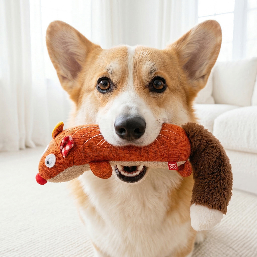 Іграшка для собак WAUDOG Fun Plush Лисиця, трикотаж, Ш 5 см, Д 18 см, M