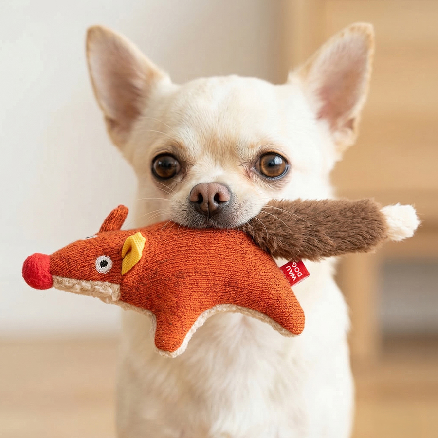 Іграшка для собак WAUDOG Fun Plush Лисиця, трикотаж, Ш 4 см, Д 14 см, S