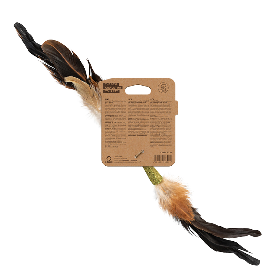 Іграшка для котів WAUCAT Fun Natural Паличка, 40 см