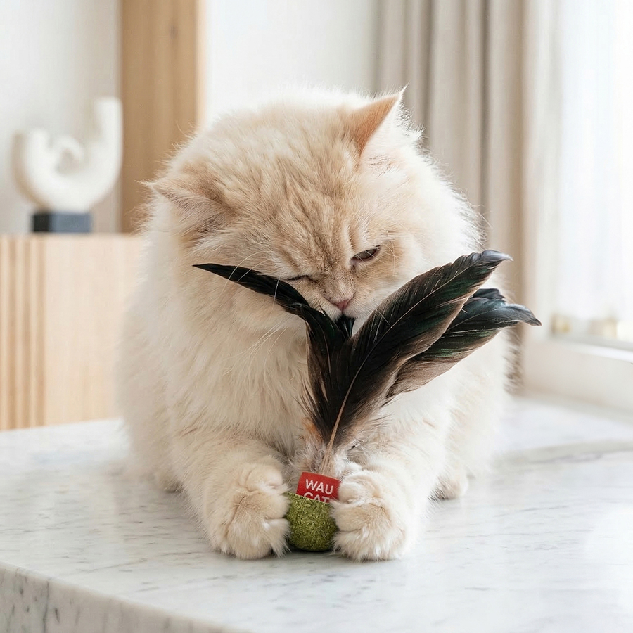 Іграшка для котів WAUCAT Fun Natural Неваляйка, 15 см