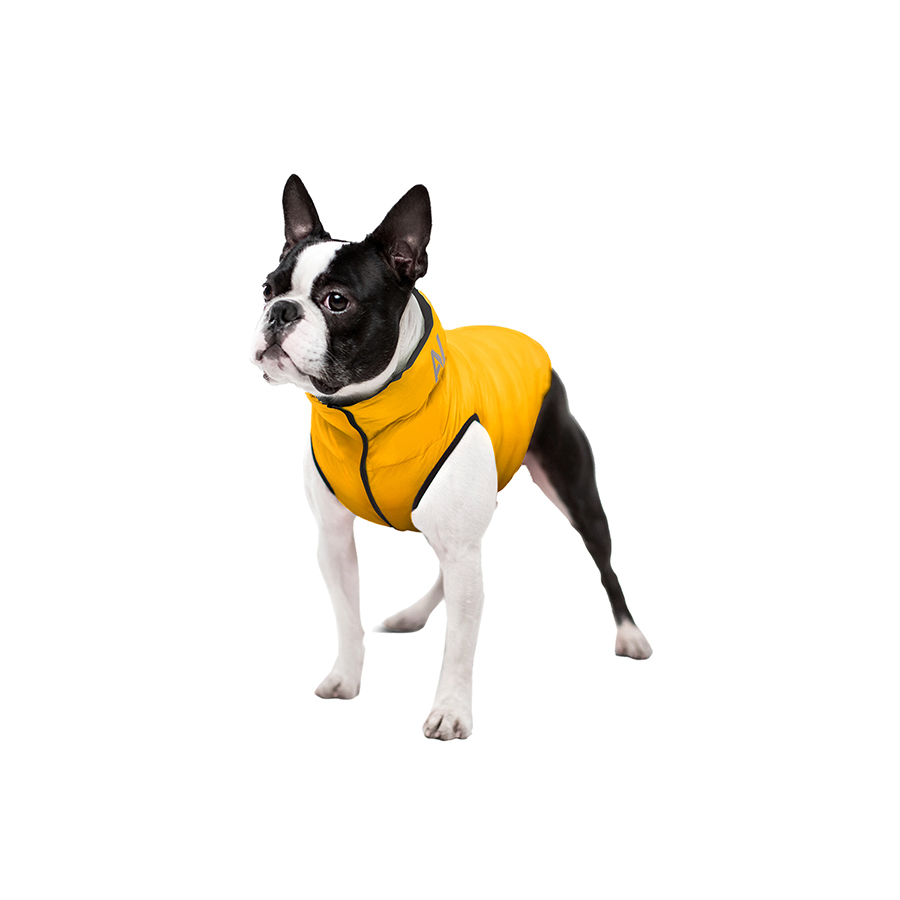 Курточка для собак AiryVest двостороння, M40, A 38-40, B 63-66, C 39-42, жовто-чорна