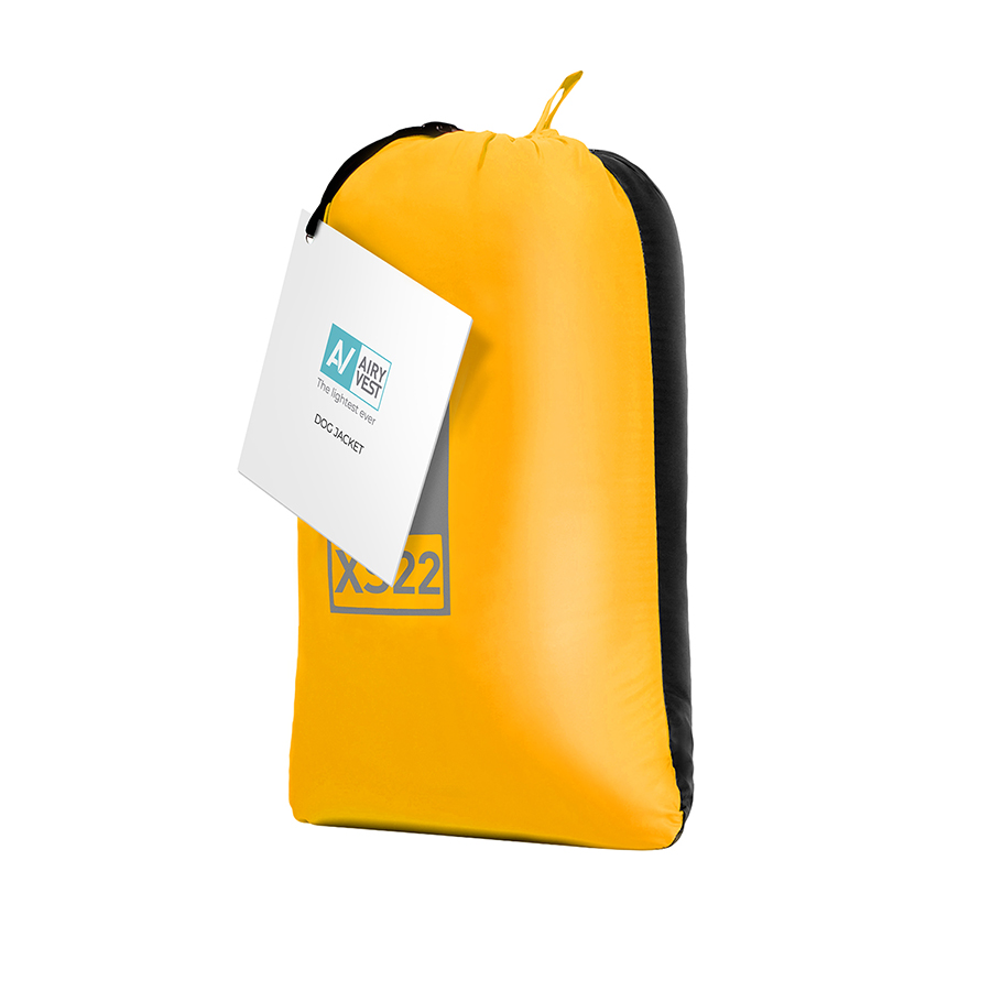 Курточка для собак AiryVest двостороння, L65, A 62-65, B 87-89, C 60-65, жовто-чорна