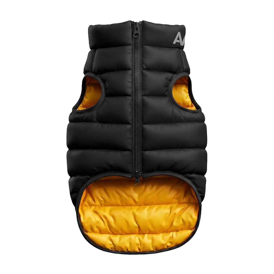 Курточка для собак AiryVest двостороння, S35, A 32-35, B 45-47, C 31-36, жовто-чорна